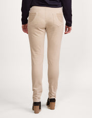 VASSALLI - Oat Denim Skinny Leg Full Length Basket Weave Pocket Jean - 5535