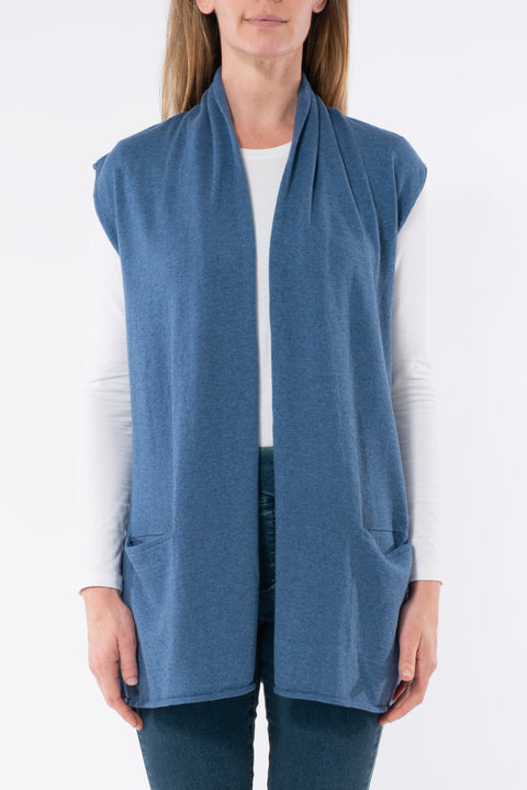 JUMP - Long Line Shawl Vest - 56611014