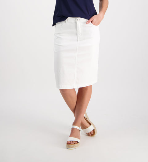 VASSALLI - White Lightweight Skirt - 5751LW