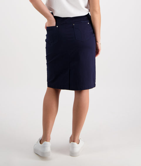 VASSALLI - Navy Lightweight Skirt - 5751LW