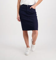 VASSALLI - Navy Lightweight Skirt - 5751LW