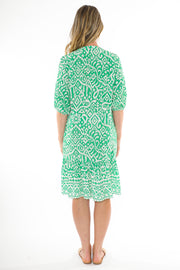 JUMP - Green Sketch Ikat Dress - 576J5215A