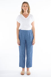 JUMP - Chambray 7/8 Linen Pant - 576J7077A