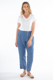 JUMP - Chambray 7/8 Linen Pant - 576J7077A