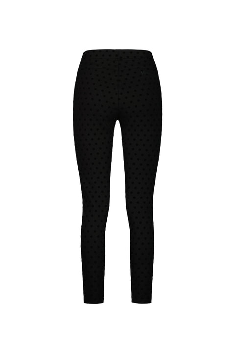 VASSALLI - Black Skinny Leg Ankle Grazer Printed Ponti Pull On - 5903