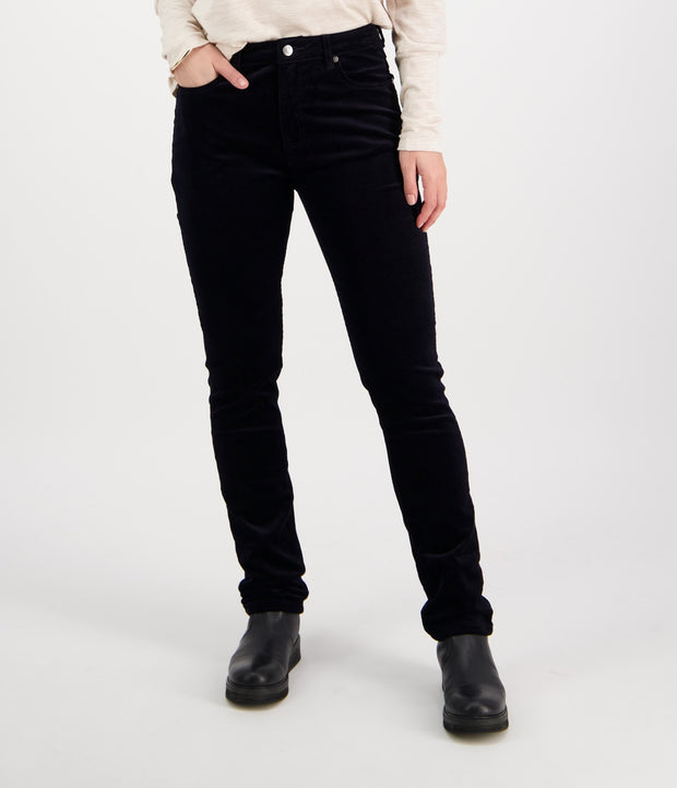 VASSALLI - Midnight Narrow Leg Full Length Cord Pant with Fly - 5910M