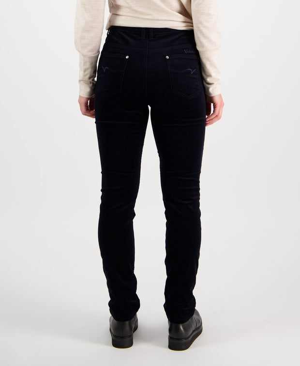 VASSALLI - Midnight Narrow Leg Full Length Cord Pant with Fly - 5910M