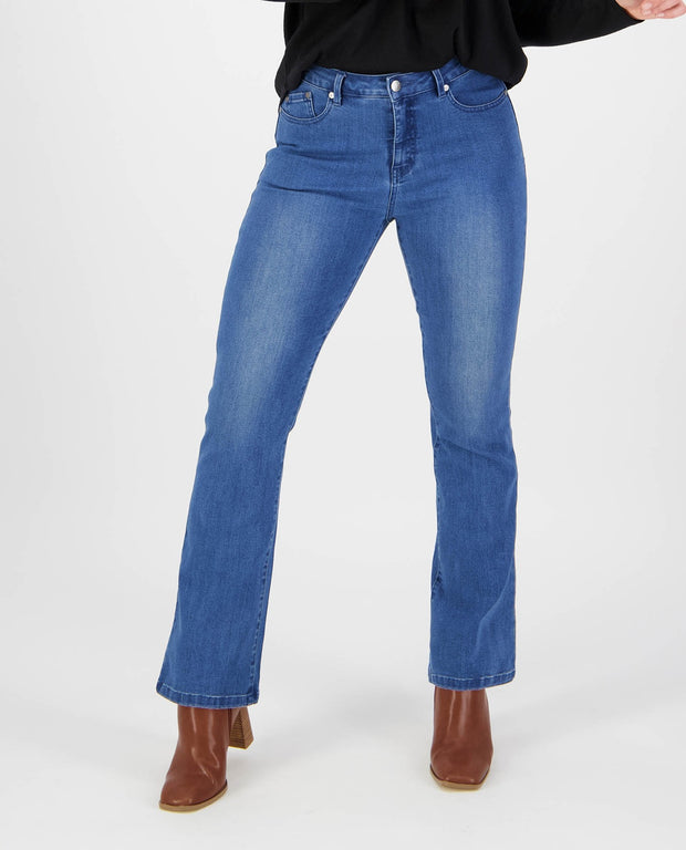 VASSALLI - Blue Denim Bootleg Full Length Jean - 5955