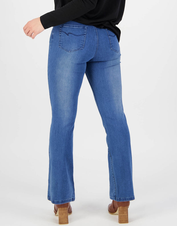 VASSALLI - Blue Denim Bootleg Full Length Jean - 5955