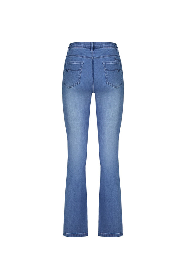 VASSALLI - Blue Denim Bootleg Full Length Jean - 5955