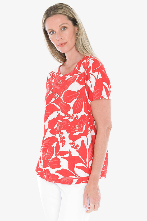 JUMP - Red Lily Mono Tee - 59612007A
