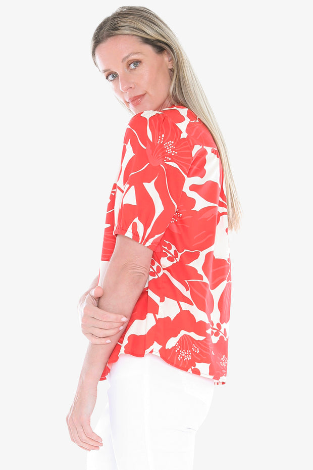 JUMP - Red Lily Mono Top - 596J3046A