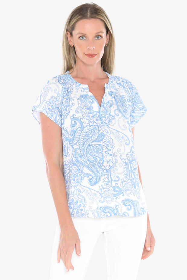 JUMP - Blue Mykonos Top - 596J3082A