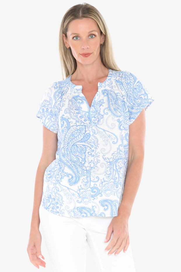 JUMP - Blue Mykonos Top - 596J3082A