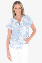 JUMP - Blue Mykonos Top - 596J3082A