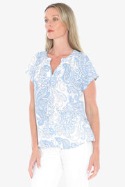 JUMP - Blue Mykonos Top - 596J3082A
