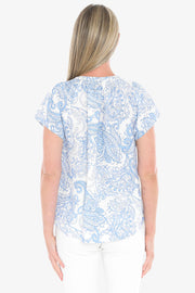 JUMP - Blue Mykonos Top - 596J3082A