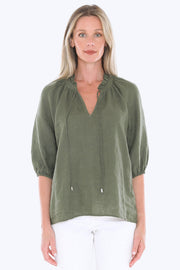 JUMP - Basil Ruffle Neck Top - 596J3085A