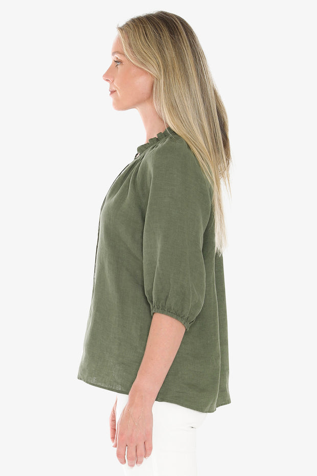 JUMP - Basil Ruffle Neck Top - 596J3085A