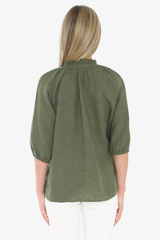 JUMP - Basil Ruffle Neck Top - 596J3085A