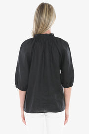 JUMP - Black Ruffle Neck Top - 596J3085A