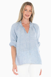 JUMP - Ocean Ruffle Neck Top - 596J3085A