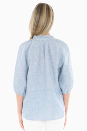 JUMP - Ocean Ruffle Neck Top - 596J3085A