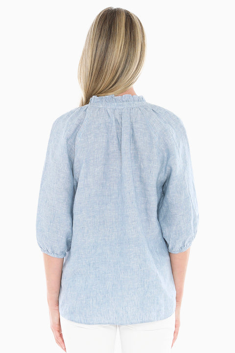 JUMP - Ocean Ruffle Neck Top - 596J3085A
