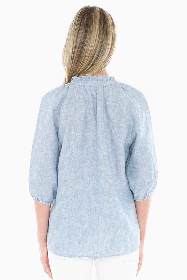 JUMP - Ocean Ruffle Neck Top - 596J3085A