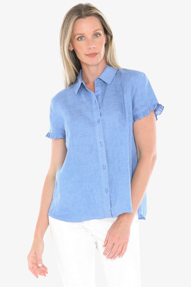 JUMP - Coastal Pigment Ruffle Shirt - 596J3087A