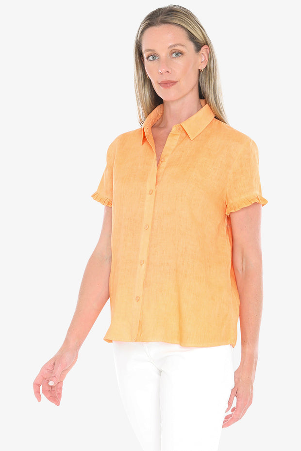 JUMP - Rockmelon Pigment Ruffle Shirt - 596J3087A