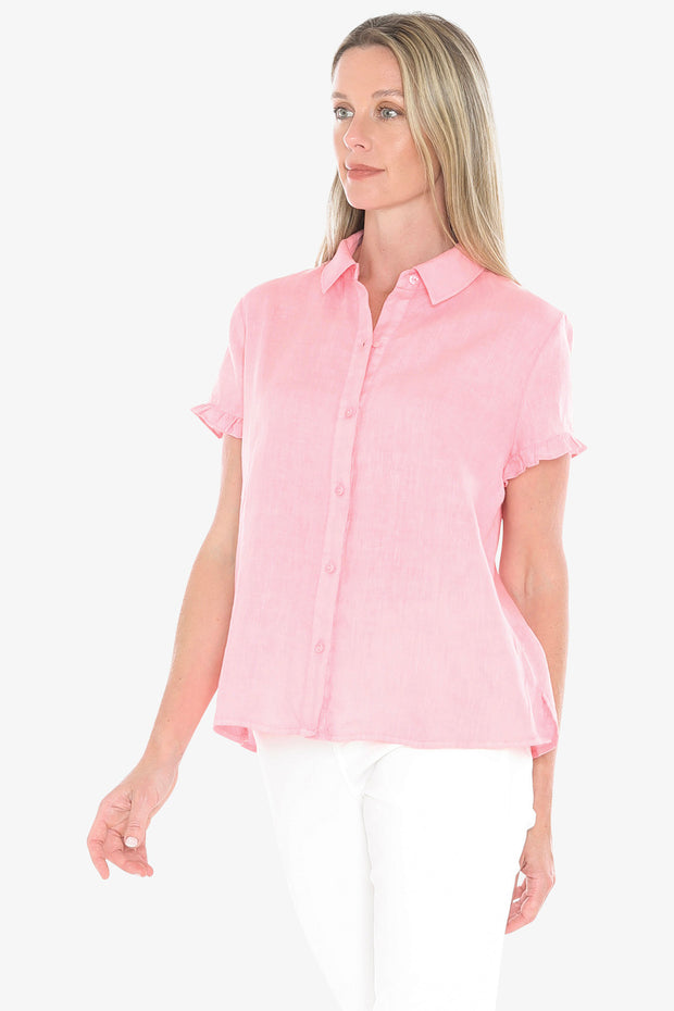 JUMP - Strawberry Pigment Ruffle Shirt - 596J3087A
