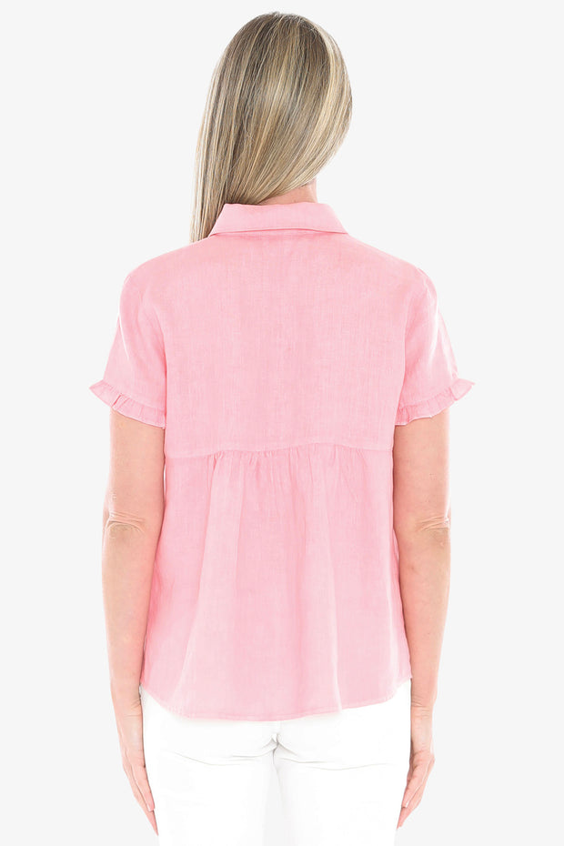 JUMP - Strawberry Pigment Ruffle Shirt - 596J3087A