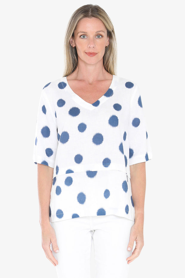 JUMP - White/Nightsky Scratch Top - 596J3187A