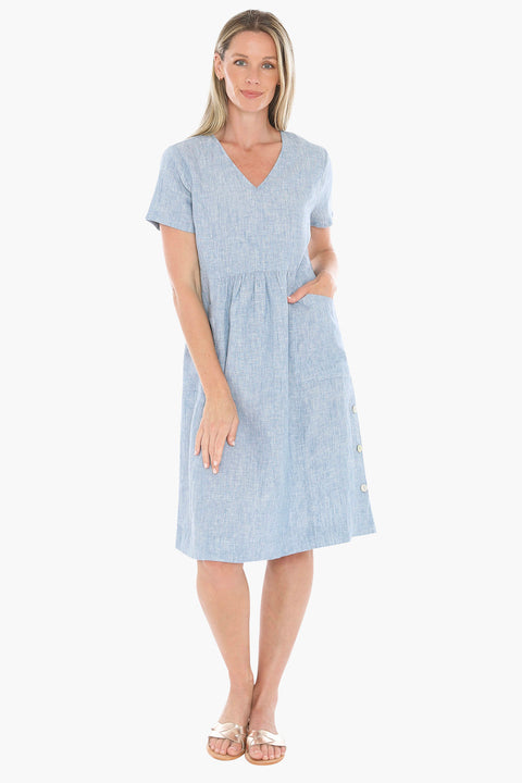 JUMP - Ocean Side Button Dress - 596J5027A