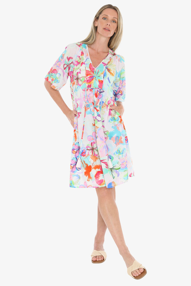 JUMP - Multi Hibiscus Haze Dress - 596J5039A