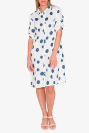 JUMP - White/Nightsky Scratch Spot Dress - 596J5188A