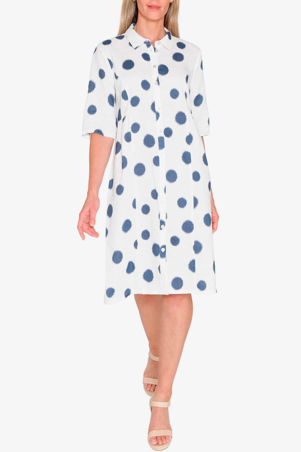 JUMP - White/Nightsky Scratch Spot Dress - 596J5188A