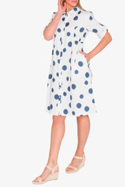 JUMP - White/Nightsky Scratch Spot Dress - 596J5188A