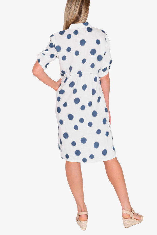 JUMP - White/Nightsky Scratch Spot Dress - 596J5188A