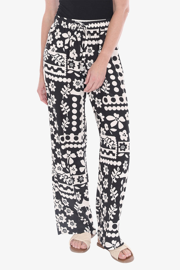 JUMP - Black/Ecru Flower Pop Pant - 596J7183A