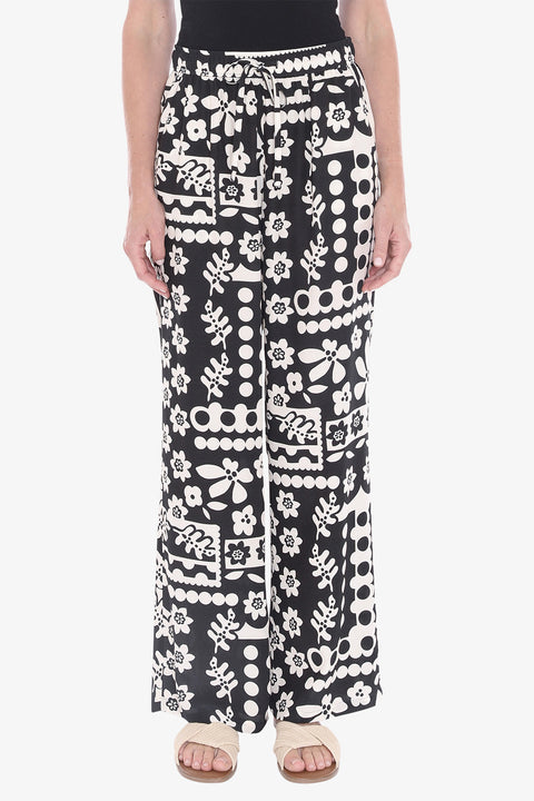 JUMP - Black/Ecru Flower Pop Pant - 596J7183A