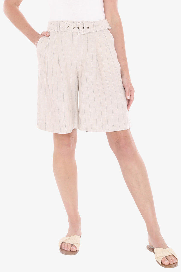JUMP - Natural Pinstripe Short - 596J8119A