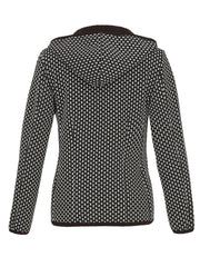 DOLCEZZA - Black & White Knit Jacket with Removeable Hood - 74175