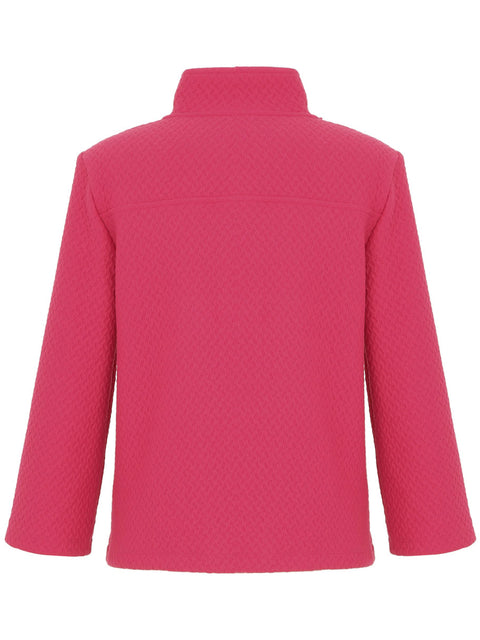 DOLCEZZA - Fuchsia Quilted Knit Jacket - 74214