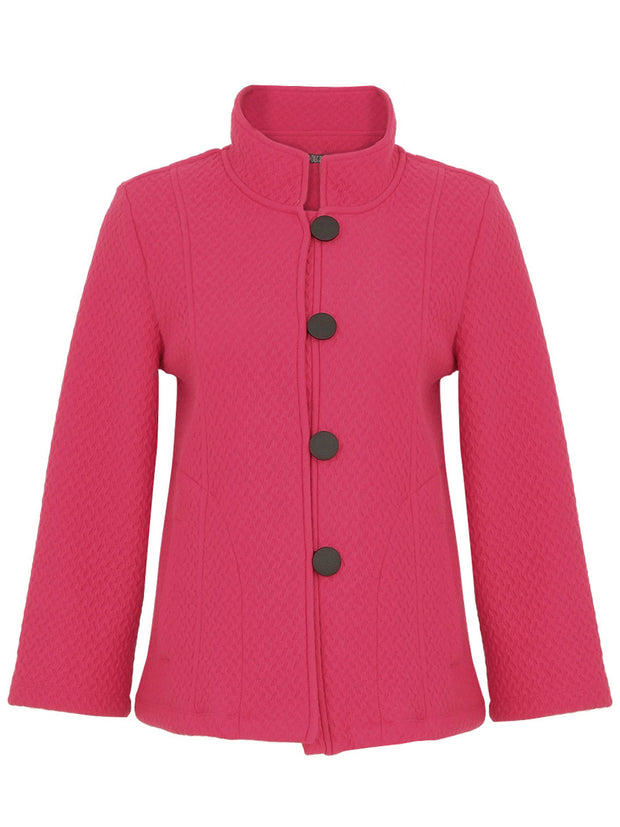 DOLCEZZA - Fuchsia Quilted Knit Jacket - 74214