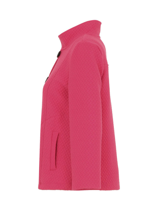 DOLCEZZA - Fuchsia Quilted Knit Jacket - 74214