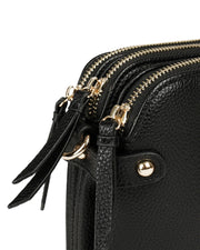 URBAN STATUS - Black/Gold Parma Crossbody - 20850