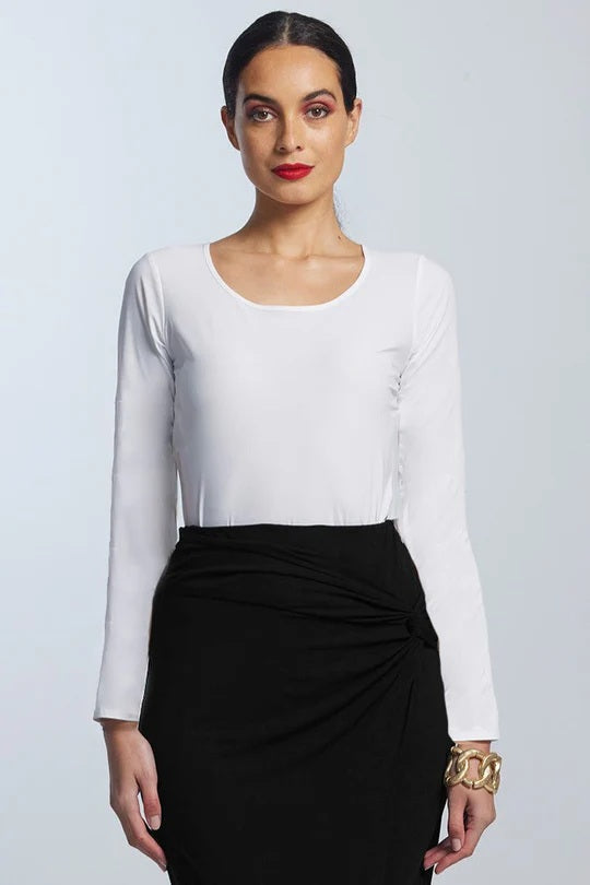 PAULA RYAN - Scoop Neck Long Sleeve Tee - 8732