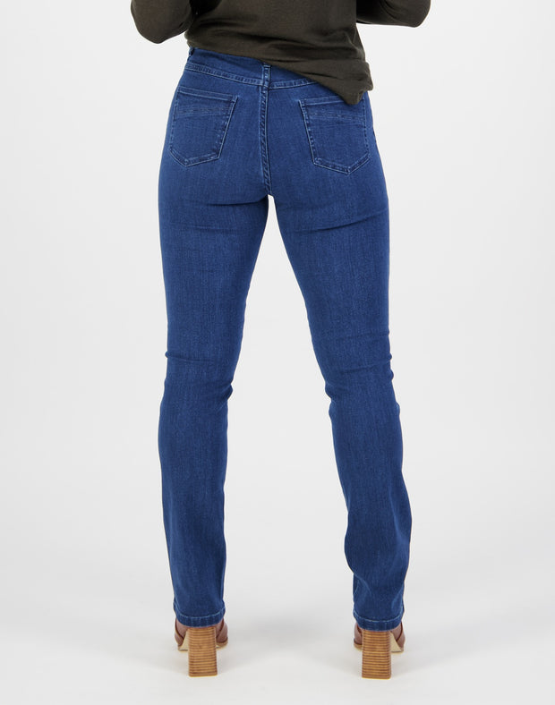 VASSALLI - Blue Denim Slim Leg Full Length Jean - 9901